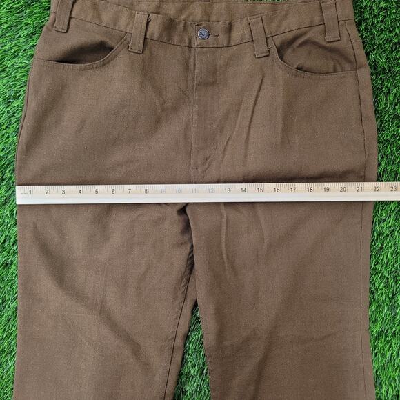 Vintage 70s LEVIS Sta-Prest Wide Leg Pants 36x28 USA Polyester Talon Zipper - Picture 9 of 16